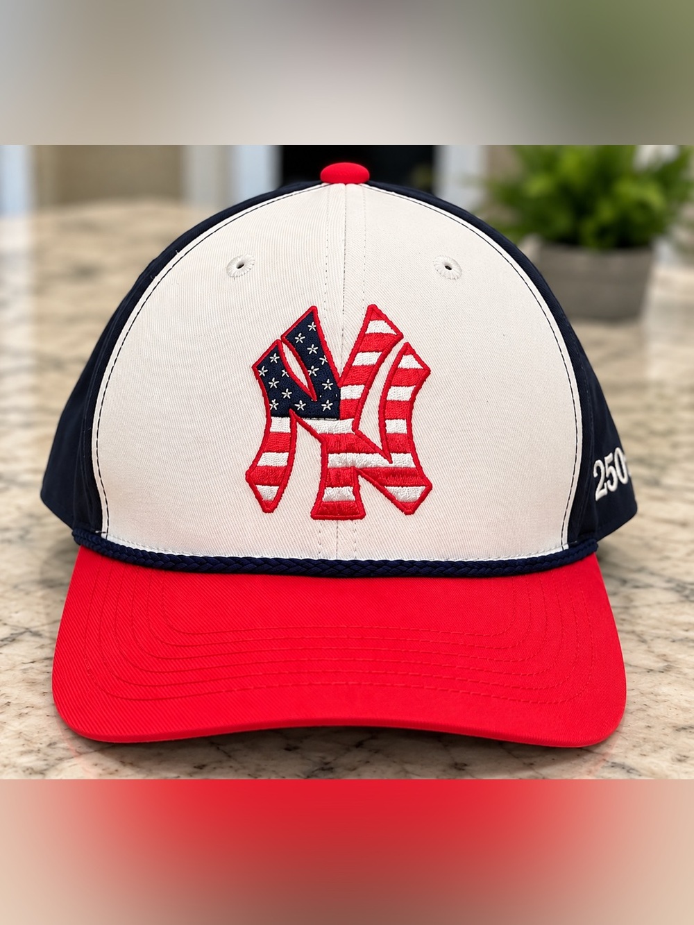 New Era Red White & Navy USA Flag Logo Baseball Cap